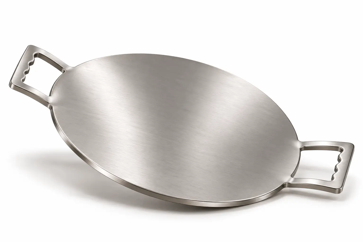 Brushed Steel Round Griddle Pan