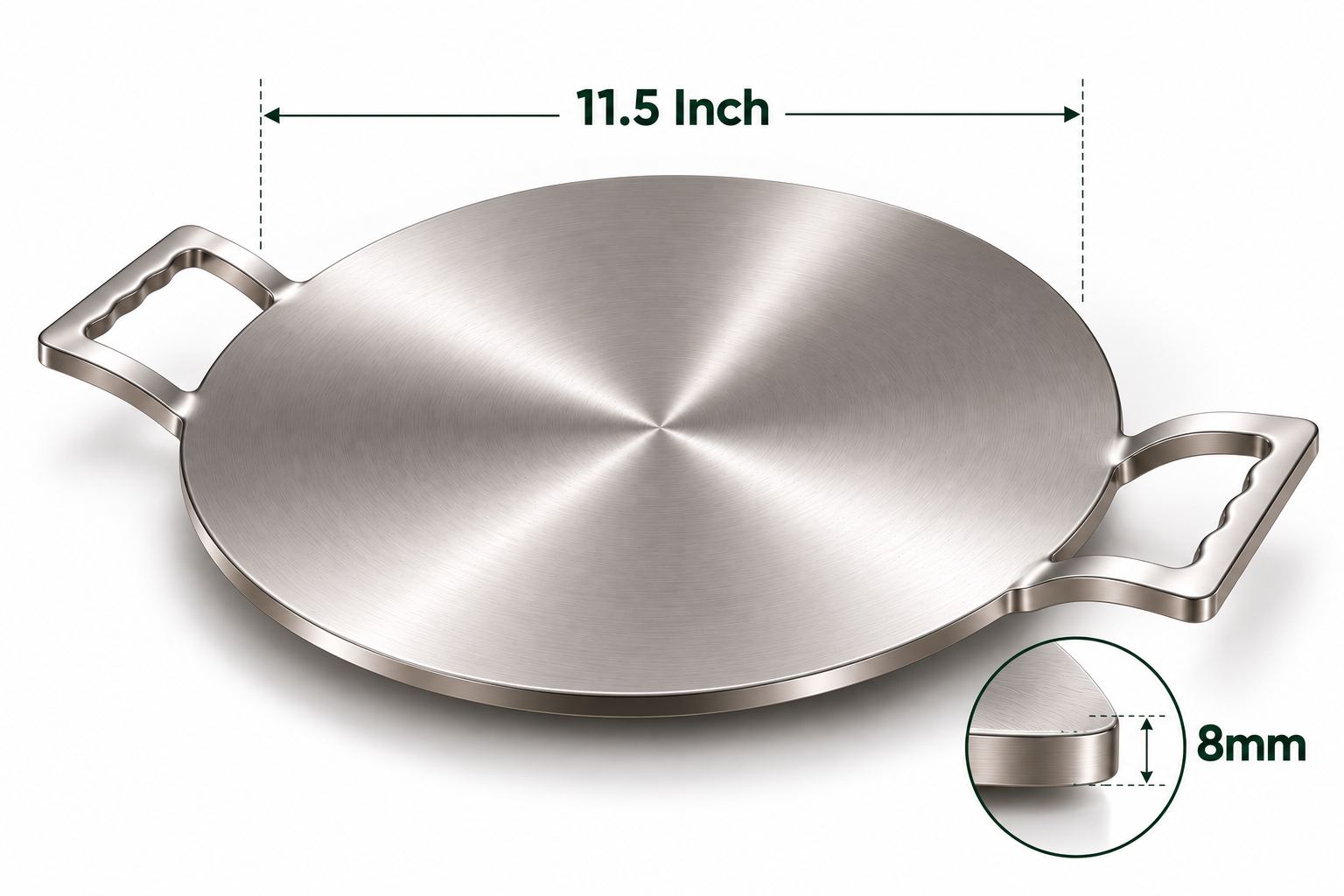 Stainless Steel Griddle Measurement Showcase
